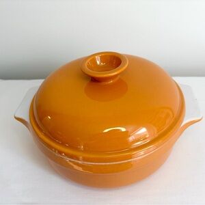Vintage 1960s - Emile Henry French Ceramic 8” Casserole Dish with Lid 🇫🇷